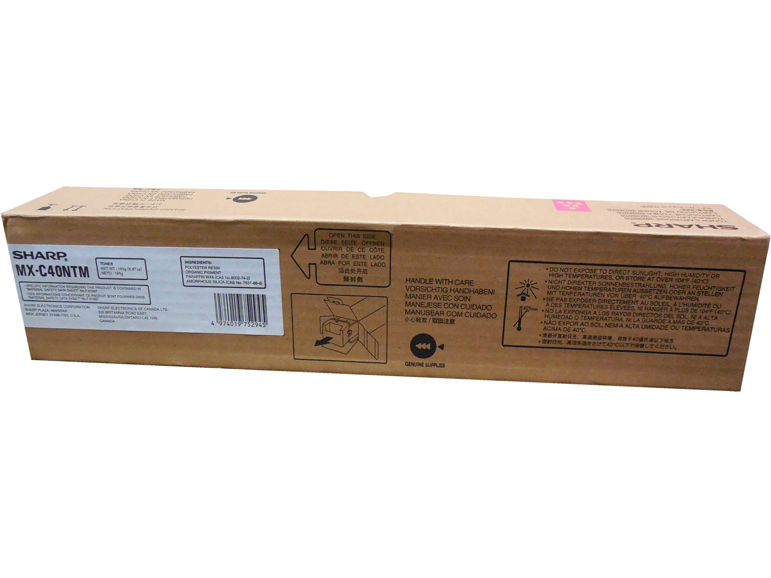 Toner magenta Sharp MX-C40NTM MXC40NTM scatola originale OEM spedizione rapida - Foto 1 di 1