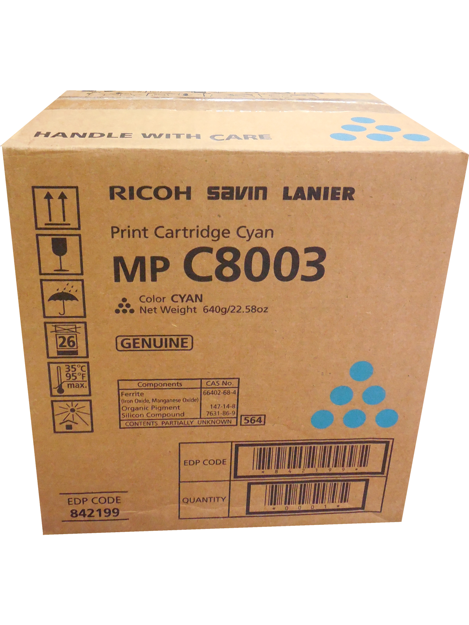 Ricoh 842199 Tonerkassette Cyan Original OEM Original - Bild 1 von 1