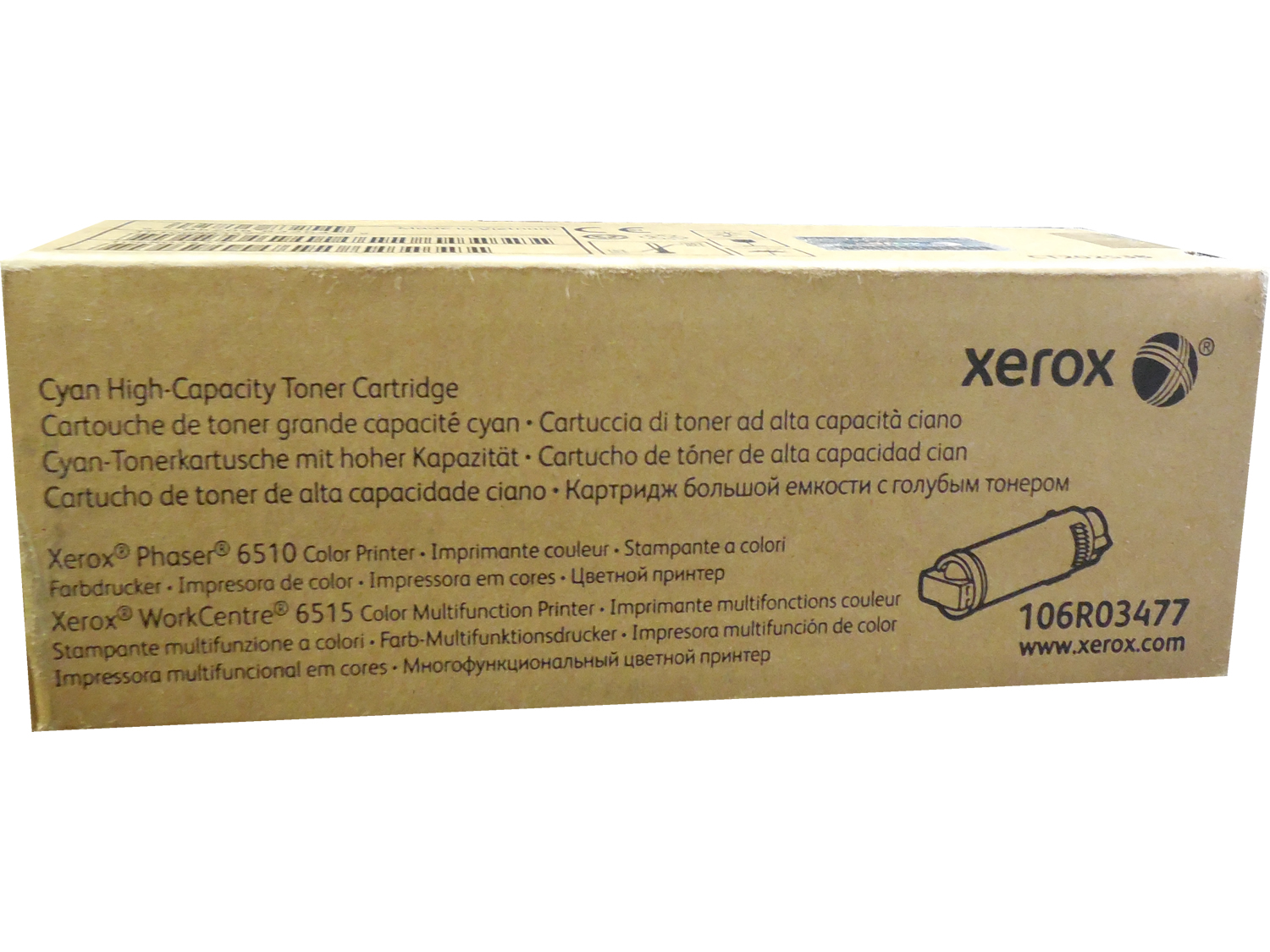 Xerox 106R03477 106R3477 High Yield Cyan Toner Cartridge Genuine OEM - 第 1/1 張圖片