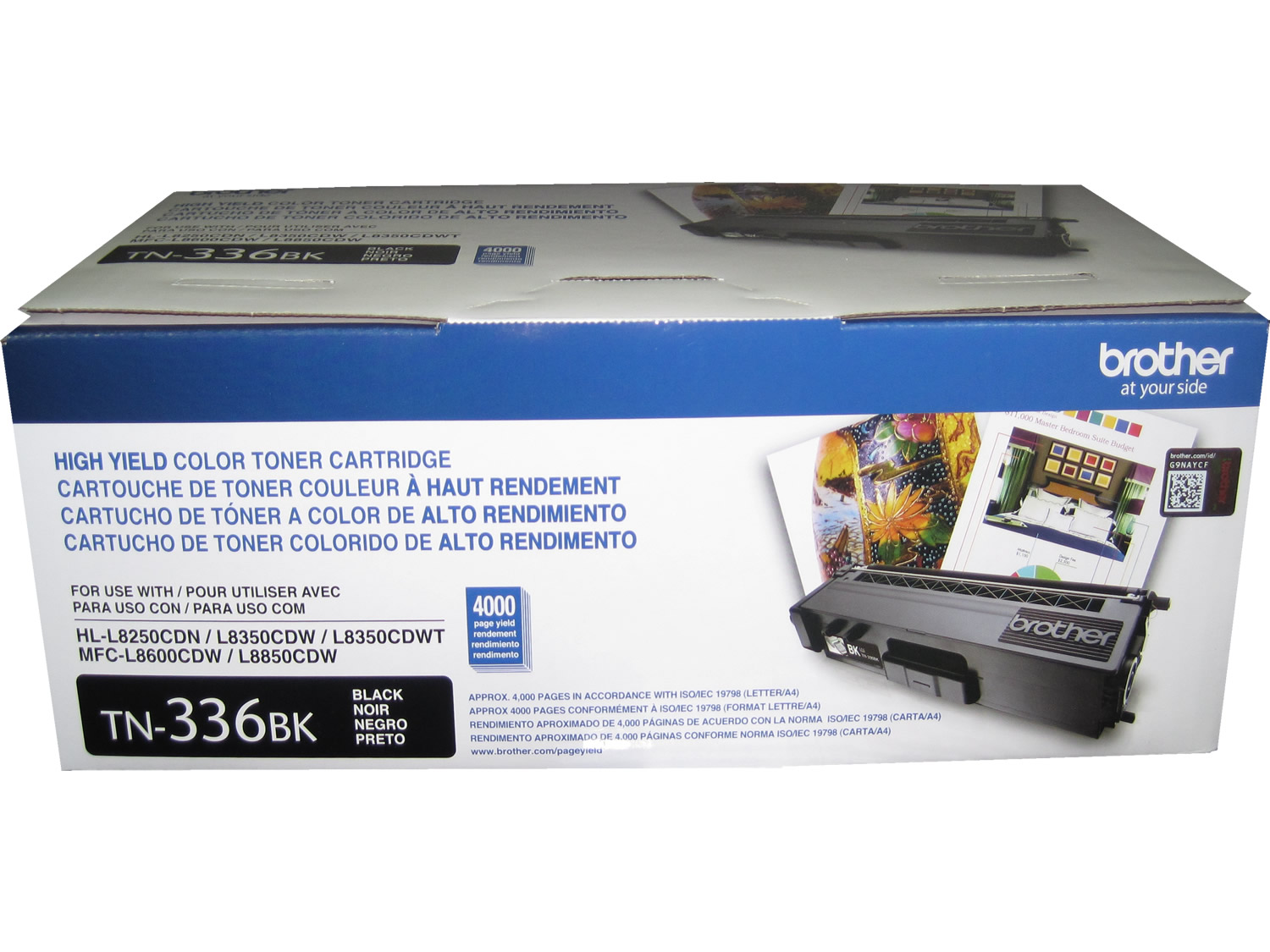 Brother TN336BK Black Toner Cartridge Genuine OEM Original - Imagen 1 de 1